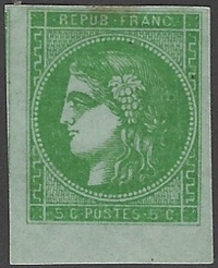 Bordeaux, timbre de France N°42B Bdf neuf*, TB aspect.