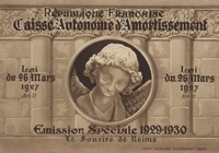 Sourire de Reims carnet de 8 timbres-poste neuf TB.